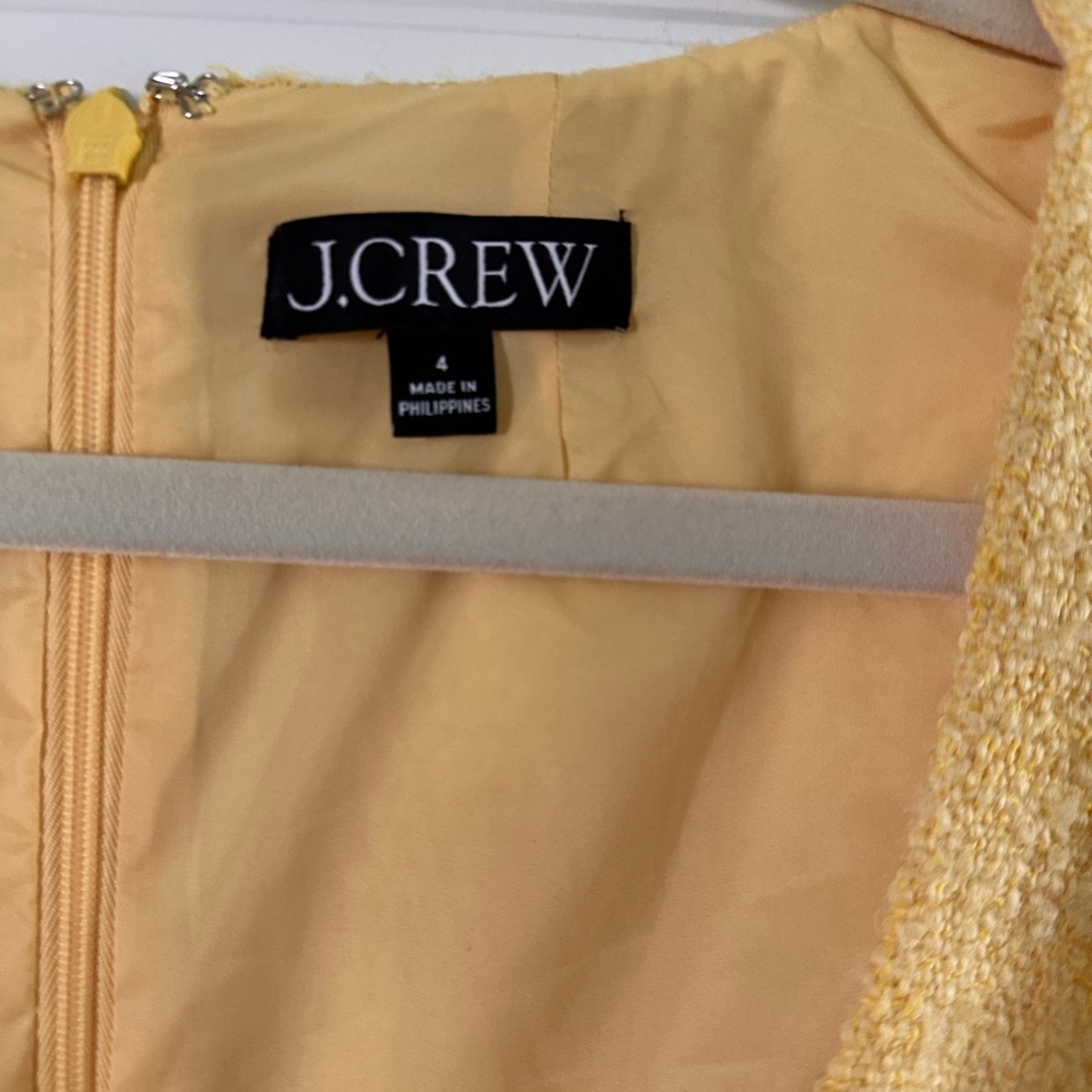 J. Crew Yellow Button-Front Midi Dress - Picture 3 of 9